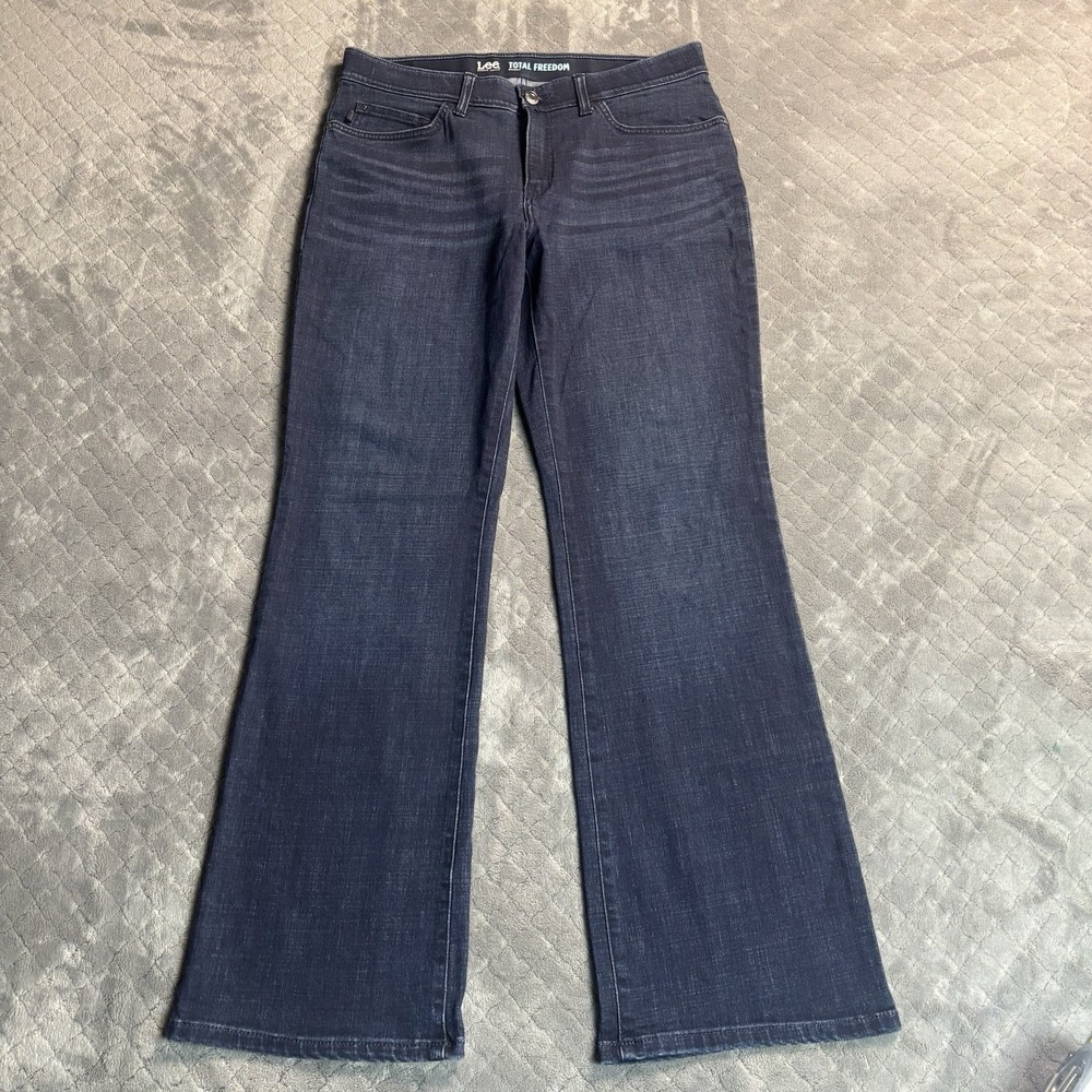 Lee Total Freedom Bootcut Jeans Women's 14M Dark Wash Stretch